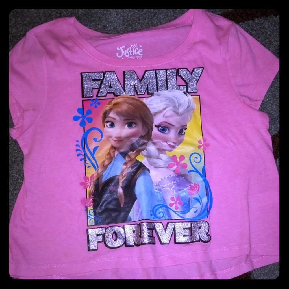 Pink girl frozen t-shirt